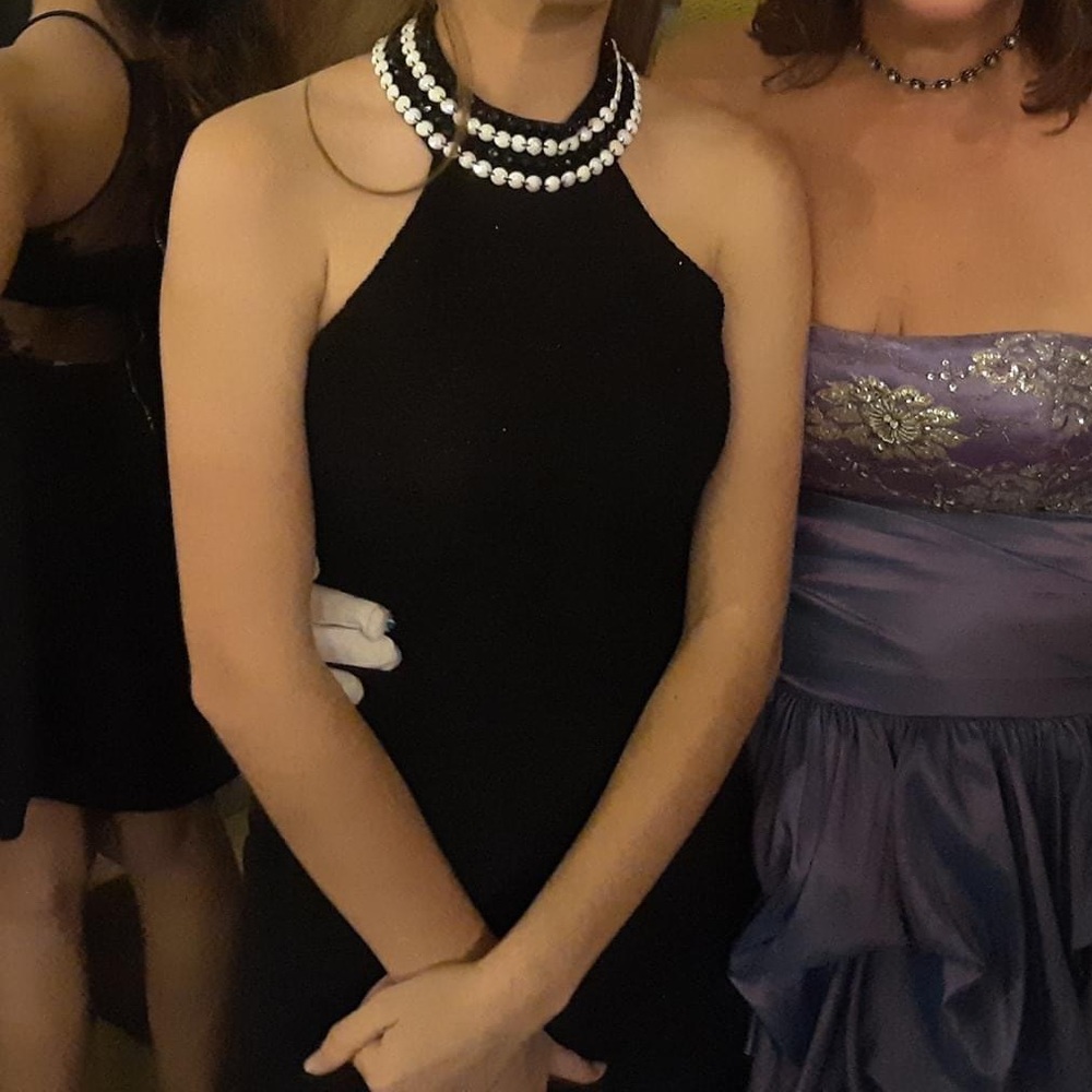 Black sparkly prom dress